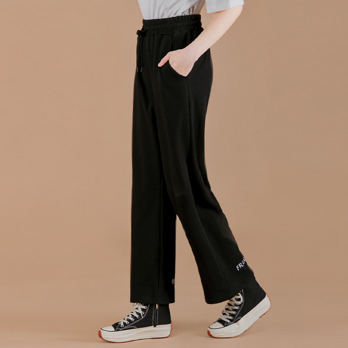 EMBROIDERY WIDE LONG PANTS
