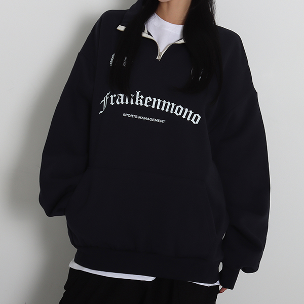 (쭈리기모) 엘렌포스 반집업 맨투맨 티셔츠