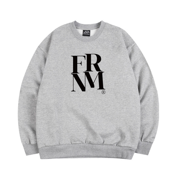 (기모) 스퀘어 로고 맨투맨 티셔츠