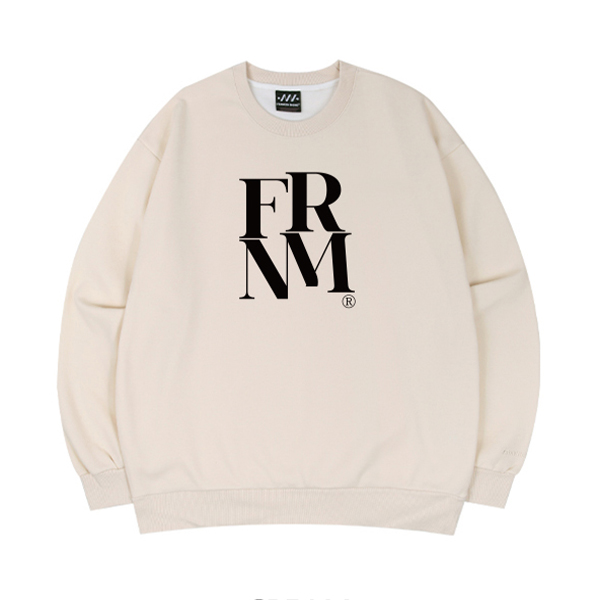 (기모) 스퀘어 로고 맨투맨 티셔츠