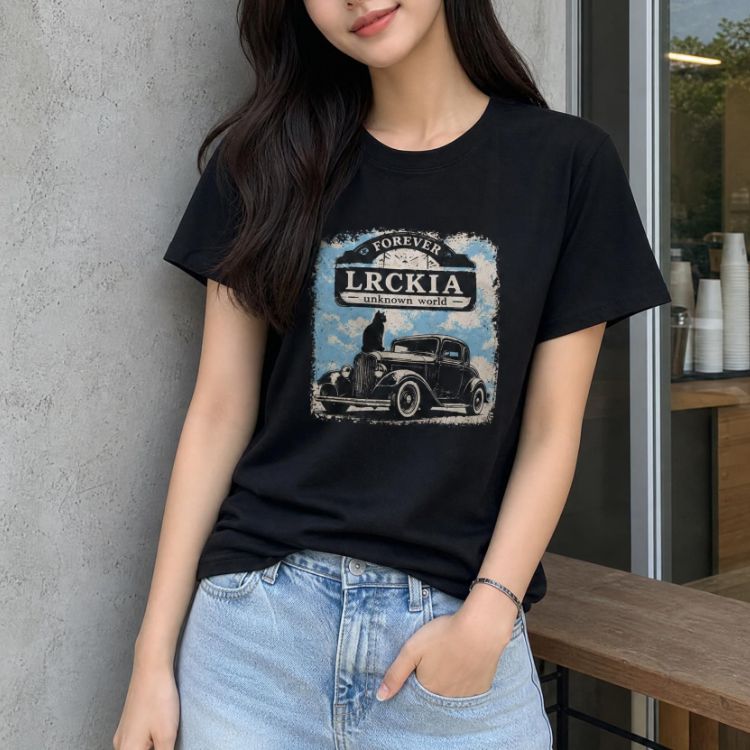 카캣 반팔 티셔츠  / 100% COTTON  순면 여름 반팔티셔츠