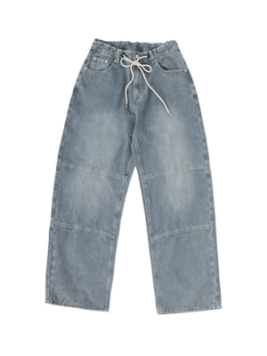 STRING VINTAGE WIDE DENIM PANTS