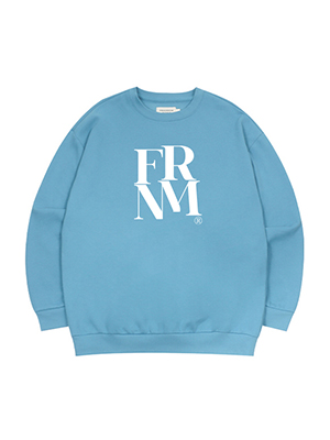 (기모) FRNM 레터링 맨투맨 티셔츠